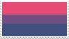 A bisexual flag stamp.