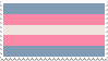 A transgender flag stamp.