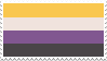 A nonbinary flag stamp.